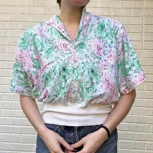 Vintage 80's/90's Pastel Floral Blouse